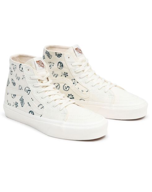 Sneakers en Cuir & Textile SK8-Hi Tapered blanches